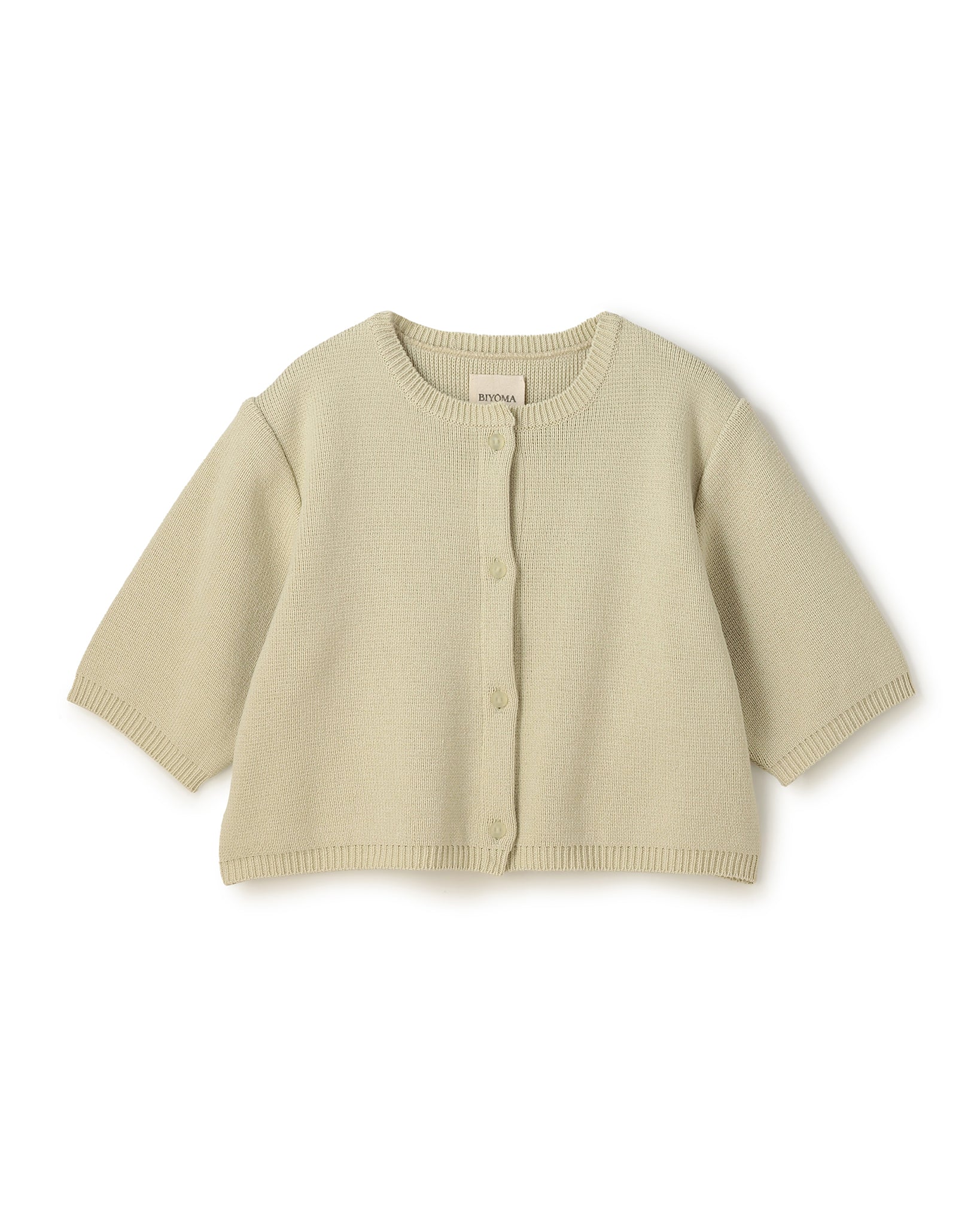 COTTON ACRYLIC SHORT SLEEVE KNIT CARDIGAN(コットンアクリルショートスリーブニットカーディガン)|BIYOMA(ビヨーマ)OFFICIAL ONLINE STORE