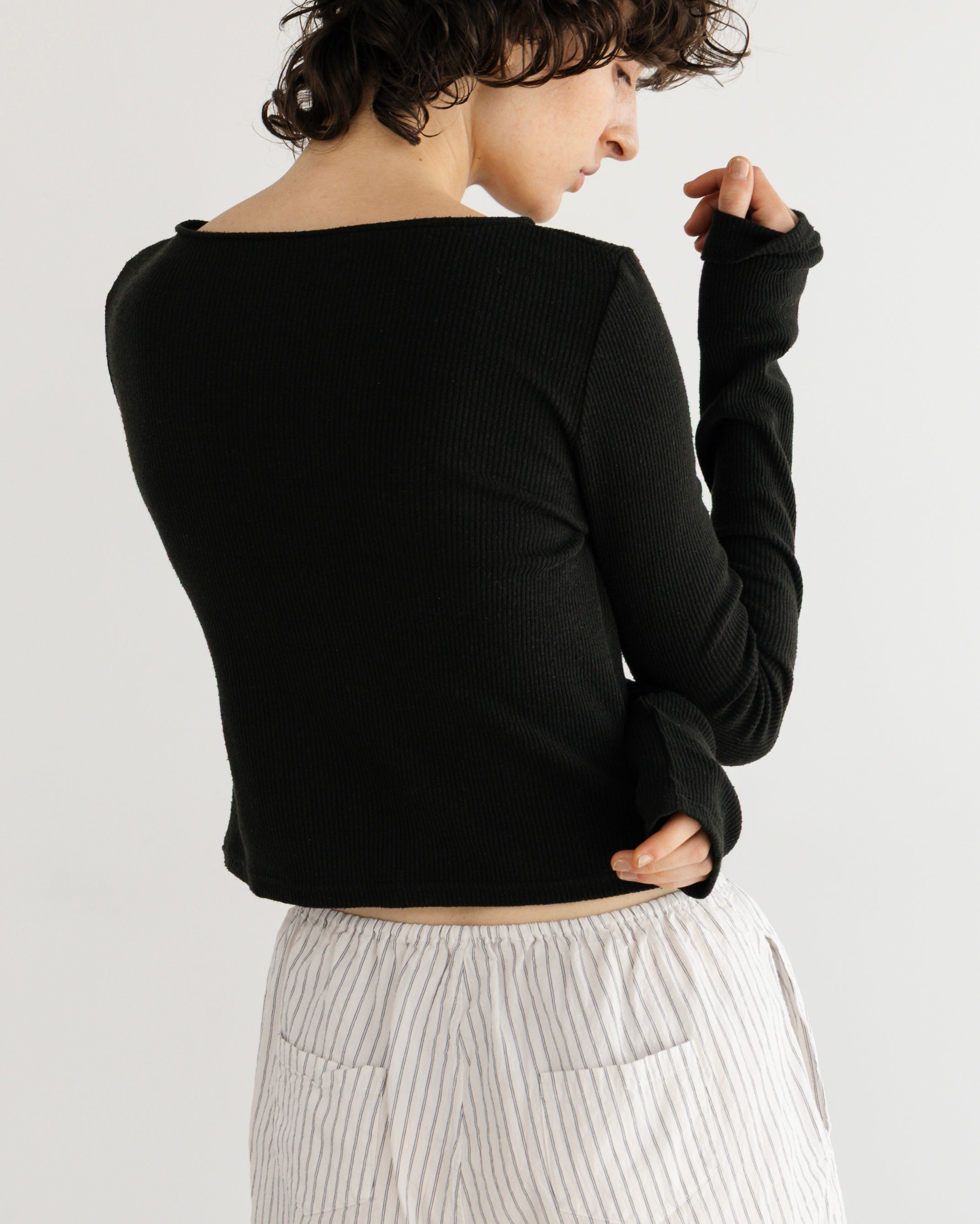 SILK RIB LONG SLEEVE PULLOVER(シルクリブロングスリーブプルオーバー)|BIYOMA(ビヨーマ)OFFICIAL ONLINE STORE