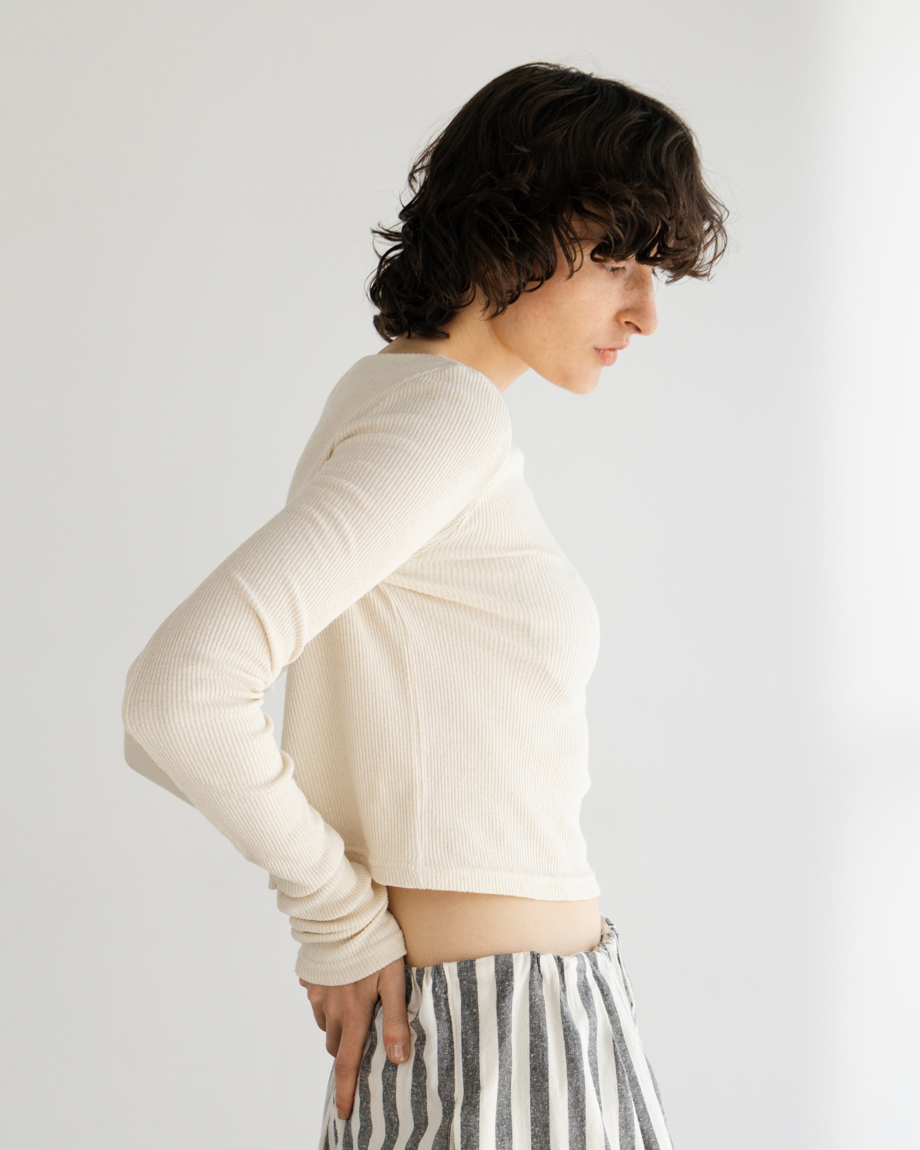 SILK RIB LONG SLEEVE PULLOVER(シルクリブロングスリーブプルオーバー)|BIYOMA(ビヨーマ)OFFICIAL ONLINE STORE