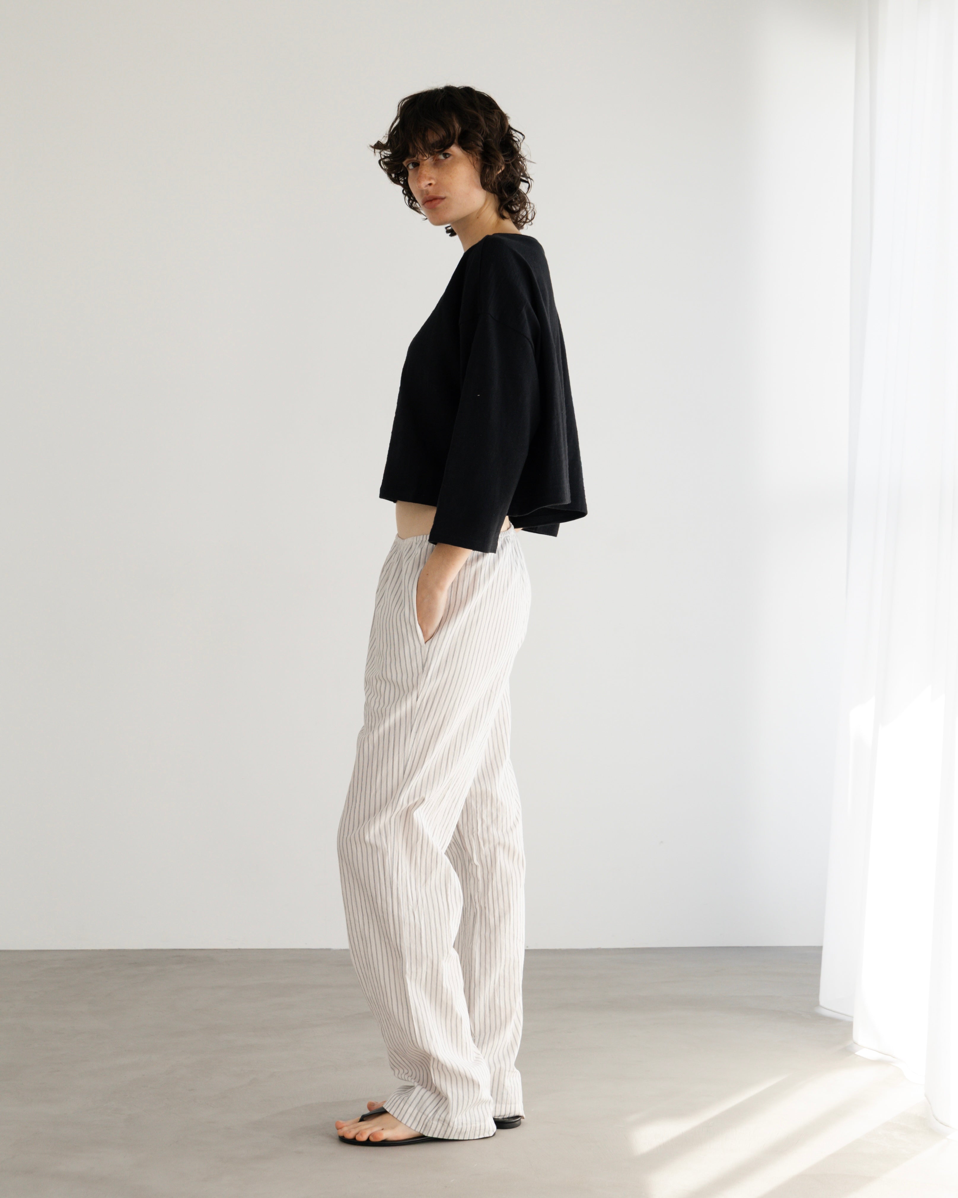 COTTON STRIPE RELAX PANTS(コットンストライプリラックスパンツ)|BIYOMA(ビヨーマ)OFFICIAL ONLINE STORE