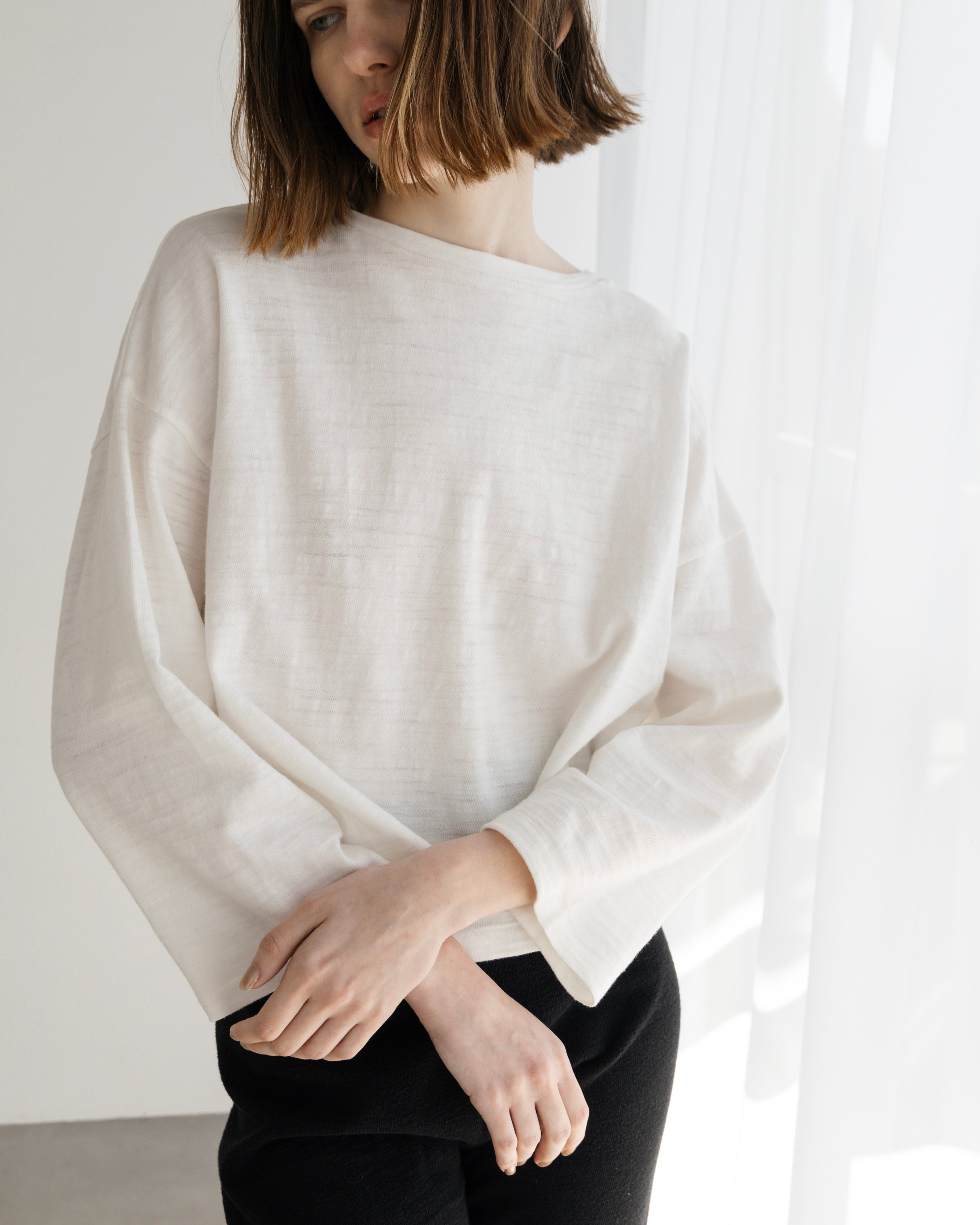 COTTON JERSEY LONG SLEEVE PULLOVER(コットンジャージロングスリーブプルオーバー)|BIYOMA(ビヨーマ)OFFICIAL ONLINE STORE