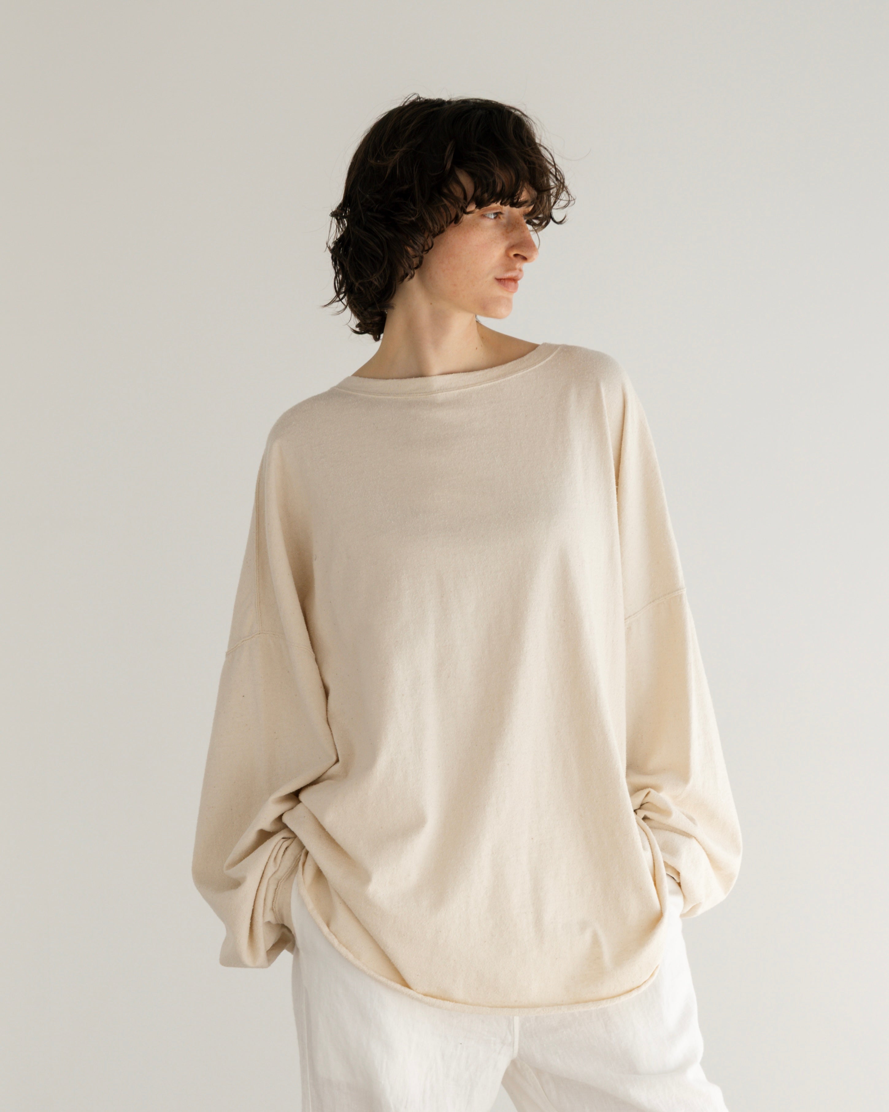 COTTON SILK LOOSE SILHOUETTE PULLOVER(コットンシルクルーズシルエットプルオーバー)|BIYOMA(ビヨーマ)OFFICIAL ONLINE STORE